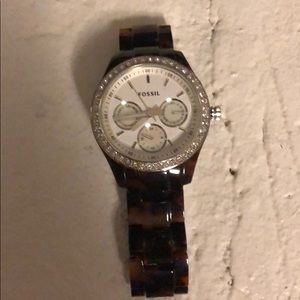 Fossil watch—tortoise shell